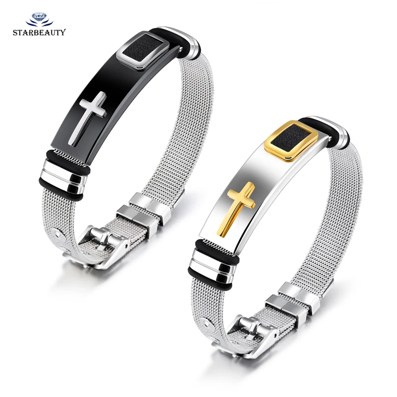 Top Quality Titanium Steel bracelet Gold Color Cross Men Jewelry 21cm Length Fashion Black Bracelet Mens Wristband Jewelry
Top Quality Titanium Steel bracelet Gold Color Cross Men Jewelry 21cm Length Fashion Black Bracelet Mens Wristband Jewelry
