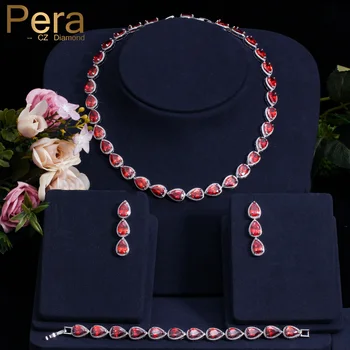 Pera 3 Piece Big Indian Red Stone Elegant Women Banquet Party Long Water Drop Connected Cubic Zirconia Jewelry Set for Gift J204
Pera 3 Piece Big Indian Red Stone Elegant Women Banquet Party Long Water Drop Connected Cubic Zirconia Jewelry Set for Gift J204