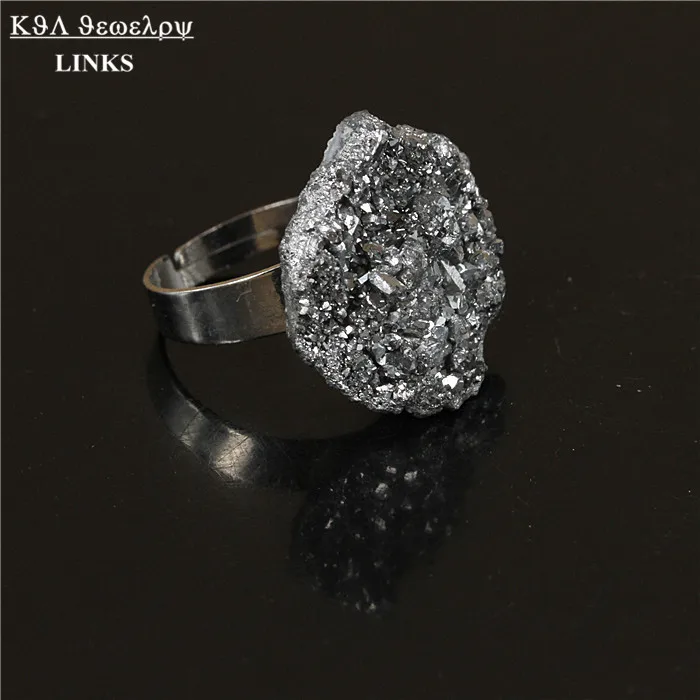 Special Crystal Silver Titanium Quartz Stone Charm Women Ring Natural Druzy Gems Ring Druzy Stone Silver Plated Ring
Special Crystal Silver Titanium Quartz Stone Charm Women Ring Natural Druzy Gems Ring Druzy Stone Silver Plated Ring