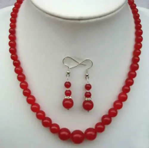 Women Noble Elegant 6-14mm Red Chalcedony Necklace/Earrings Set Girl Gift Collocation Jewelry Wholesale and Retail
Women Noble Elegant 6-14mm Red Chalcedony Necklace/Earrings Set Girl Gift Collocation Jewelry Wholesale and Retail