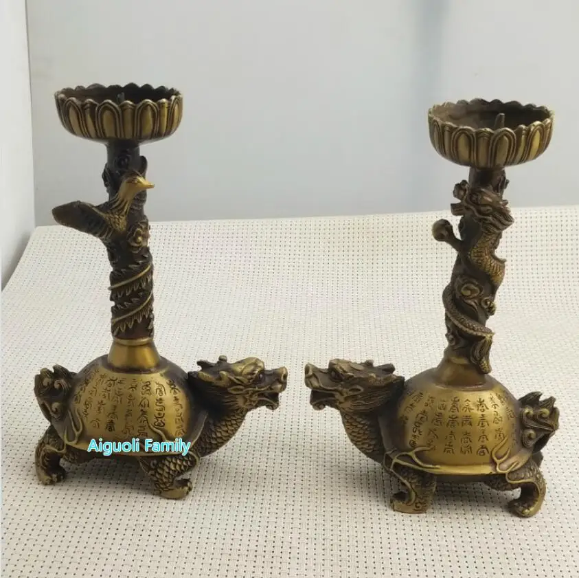 High 20CM !!!Asian antique art collection home decoration crafts,chinese old handwork copper dragon turtle Candlestick
High 20CM !!!Asian antique art collection home decoration crafts,chinese old handwork copper dragon turtle Candlestick
