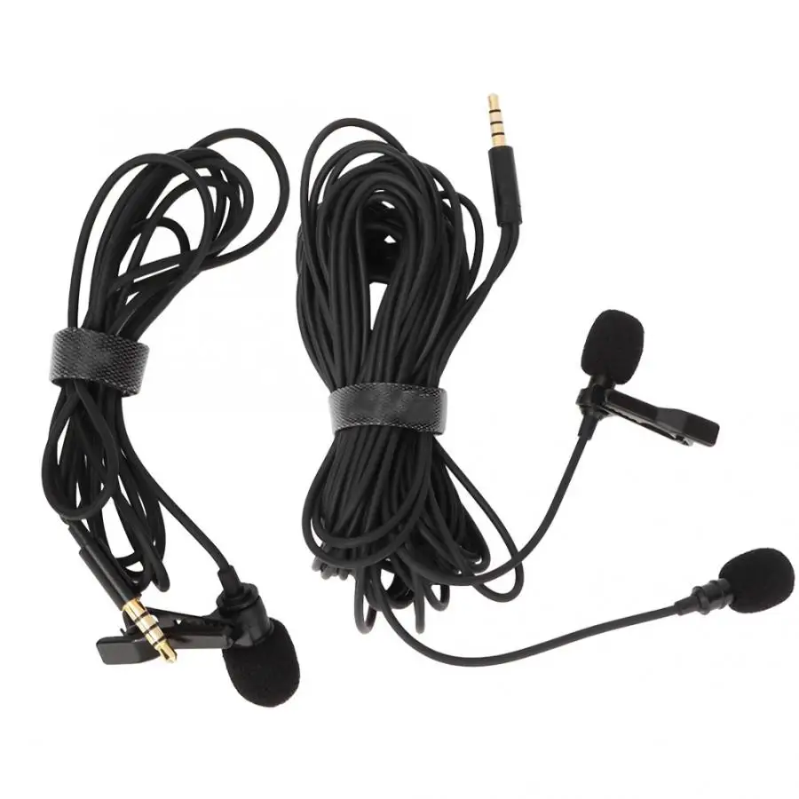 3.5mm Portable Clip Lavalier Collar Clip-on Microphone for DSLR Camera smartphones for meeting, interview, lecture, performance
3.5mm Portable Clip Lavalier Collar Clip-on Microphone for DSLR Camera smartphones for meeting, interview, lecture, performance