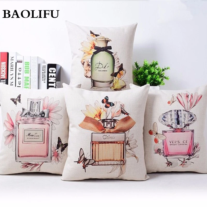 BAOLIFU Perfume Bottles Custom Linen Seat Waist Cushion Cover Decorative Throw Pillow Cover Case For Sofa Home Decor
BAOLIFU Perfume Bottles Custom Linen Seat Waist Cushion Cover Decorative Throw Pillow Cover Case For Sofa Home Decor