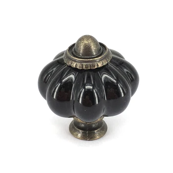 Simple Black Pumpkin shape Dresser Drawer Pull Handle Ceramic Kitchen Cabinet Door Knob Porcelain Furniture Hardware
Simple Black Pumpkin shape Dresser Drawer Pull Handle Ceramic Kitchen Cabinet Door Knob Porcelain Furniture Hardware