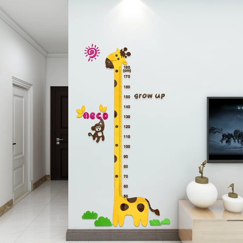 Cartoon Cute Giraffe Height wall stickers For kids room Kindergarten Living room Acrylic DIY art wall decor Home Height ruler
Cartoon Cute Giraffe Height wall stickers For kids room Kindergarten Living room Acrylic DIY art wall decor Home Height ruler