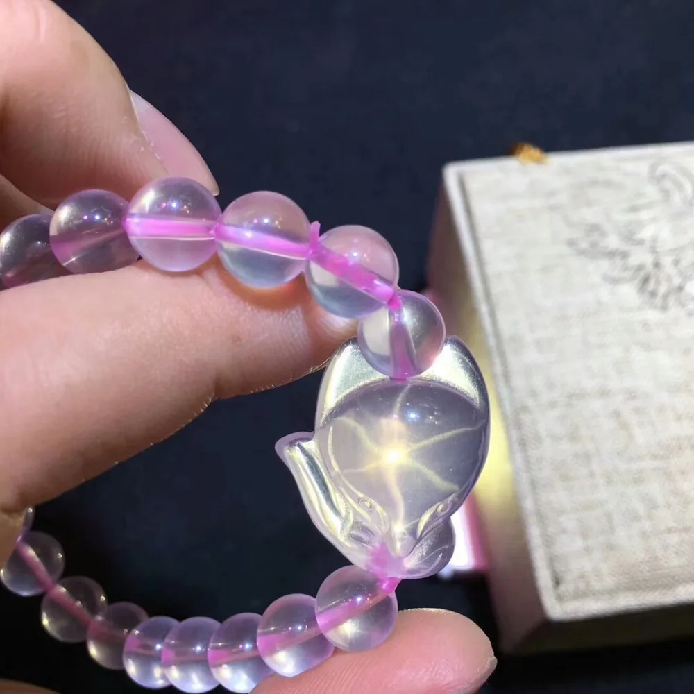100% 9mm Natural Rose Quartz Mozambique Star Light Fox Pendant Crystal Round Beads Stretch Bracelets AAAAA Free Shipping
100% 9mm Natural Rose Quartz Mozambique Star Light Fox Pendant Crystal Round Beads Stretch Bracelets AAAAA Free Shipping