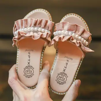 KIDS Summer New Girls Sandals Shoes Fashion Pearl Children Sandals For Girls Rivet Princess Slippers Shoes
KIDS Summer New Girls Sandals Shoes Fashion Pearl Children Sandals For Girls Rivet Princess Slippers Shoes