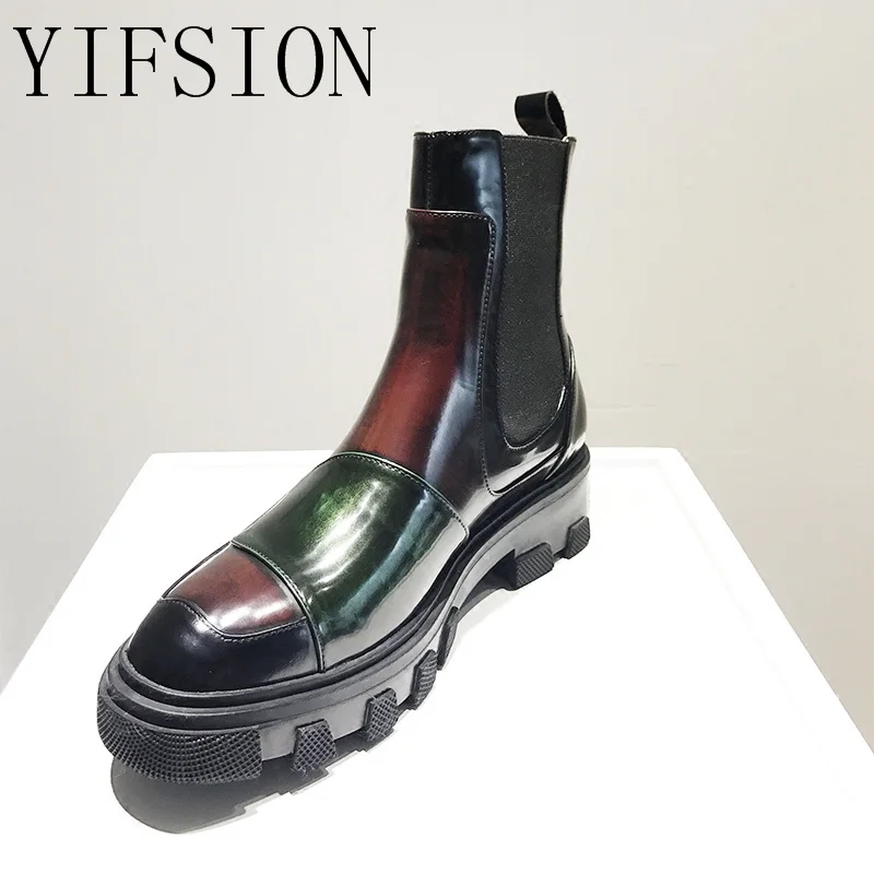 OLOME New Fashion Black Genuine Leather Slip On Women Ankle Boots Round Toe Low Heel Women Autumn Winter Boots Shoes Woman 
OLOME New Fashion Black Genuine Leather Slip On Women Ankle Boots Round Toe Low Heel Women Autumn Winter Boots Shoes Woman