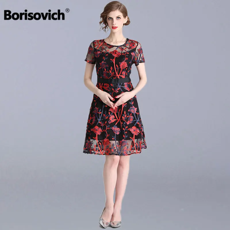 Borisovich Luxury Embroidery Women Casual Dress New 2019 Spring Fashion Knee-length Elegant A-line Ladies Party Dresses N733
Borisovich Luxury Embroidery Women Casual Dress New 2019 Spring Fashion Knee-length Elegant A-line Ladies Party Dresses N733