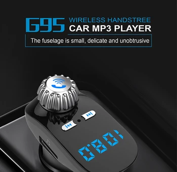 G95 Black Car MP3 FM transmitter small car Bluetooth Cigarette lighter high quality smart adjustment button Bluetooth Player 5
G95 Black Car MP3 FM transmitter small car Bluetooth Cigarette lighter high quality smart adjustment button Bluetooth Player 5
