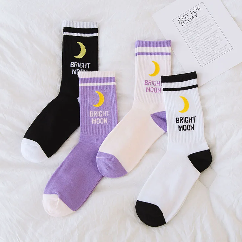 Mingyue cotton socks Han Harajuku English letter Chaussette hip hop skateboard crew Sokken woman fun socks
Mingyue cotton socks Han Harajuku English letter Chaussette hip hop skateboard crew Sokken woman fun socks