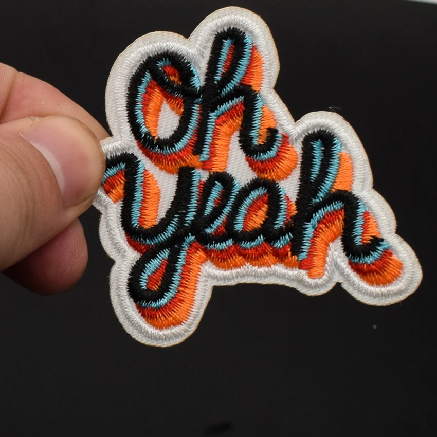 Oh Yeah! white Application Embroided Cartoon Movie patch Kid Boy Jacket T Shirt Patches Symbol Badge Cloth Sign Costume
Oh Yeah! white Application Embroided Cartoon Movie patch Kid Boy Jacket T Shirt Patches Symbol Badge Cloth Sign Costume