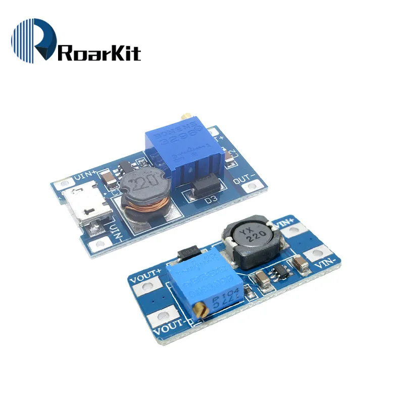 MT3608 DC-DC 2A Boost module pressure plate 2A Max Step Up Power Module with MICRO USB Booster Power Module For Arduino
MT3608 DC-DC 2A Boost module pressure plate 2A Max Step Up Power Module with MICRO USB Booster Power Module For Arduino