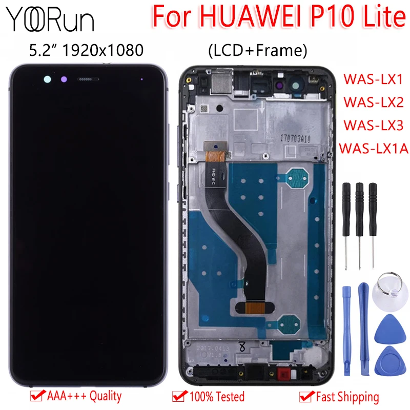 5.2" Tested LCD+Frame For HUAWEI P10 Lite WAS-LX1 LX1A LX2 LX3 LCD Display Touch Screen Digitizer Assembly Replacement Free Tool
5.2" Tested LCD+Frame For HUAWEI P10 Lite WAS-LX1 LX1A LX2 LX3 LCD Display Touch Screen Digitizer Assembly Replacement Free Tool