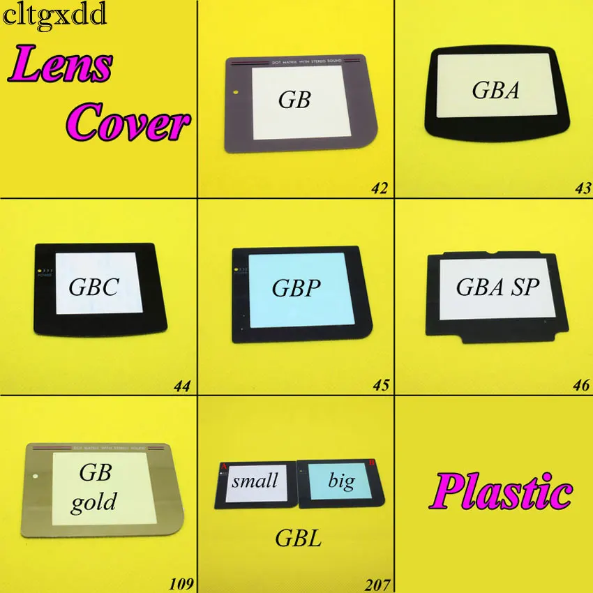 cltgxdd 11model Plastic Glass Lens for GB GBC GBA GBP GBL GBA SP Screen for Gameboy Color Advance Pocket Lens Protector,10PCS
cltgxdd 11model Plastic Glass Lens for GB GBC GBA GBP GBL GBA SP Screen for Gameboy Color Advance Pocket Lens Protector,10PCS