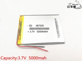 10pcs/lot 3.7V 387595 5000mAH Li-ion battery For 7 8 9 inch tablet PC ICOO 3.7V Polymer lithiumion 
10pcs/lot 3.7V 387595 5000mAH Li-ion battery For 7 8 9 inch tablet PC ICOO 3.7V Polymer lithiumion
