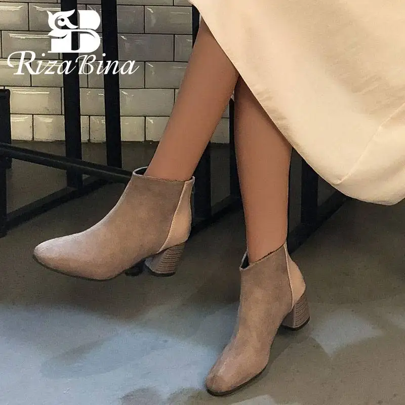 RIZABINA Mixed Colors Zipper Hot Sale Simple Ankle Boots Office Ladies Work Party Short Boots Round Toe Shoes Women Size 35-39
RIZABINA Mixed Colors Zipper Hot Sale Simple Ankle Boots Office Ladies Work Party Short Boots Round Toe Shoes Women Size 35-39