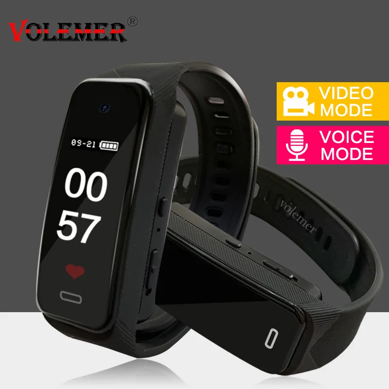 Volemer Mini DV Camera 1080P OLED Screen Voice Video Recording Recorder Reporter Smart Wristband Band Bracele Mini Camcorder
Volemer Mini DV Camera 1080P OLED Screen Voice Video Recording Recorder Reporter Smart Wristband Band Bracele Mini Camcorder