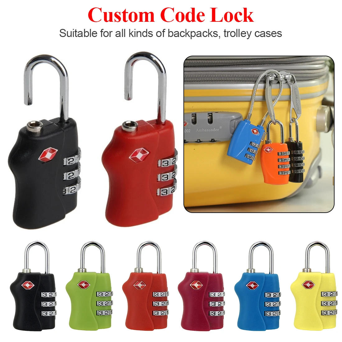 Luggage/Bag/Backpack/Drawer 3 Dial Digit Number Combination Password Lock Travel Security Protect Locker Travel Lock
Luggage/Bag/Backpack/Drawer 3 Dial Digit Number Combination Password Lock Travel Security Protect Locker Travel Lock