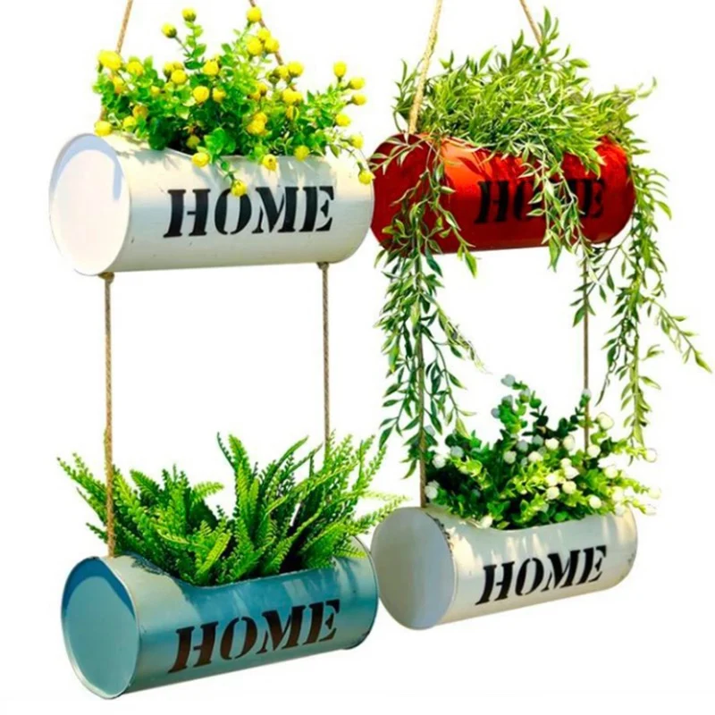Creative Hemp Rope Hanging Iron Flower Pots Home Balcony Decorations Decorated Succulent Planter Baskets Wall Plants
Creative Hemp Rope Hanging Iron Flower Pots Home Balcony Decorations Decorated Succulent Planter Baskets Wall Plants