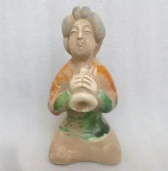 

12 cm * / China collectibles tang sancai pottery and porcelain. Figure statue/1