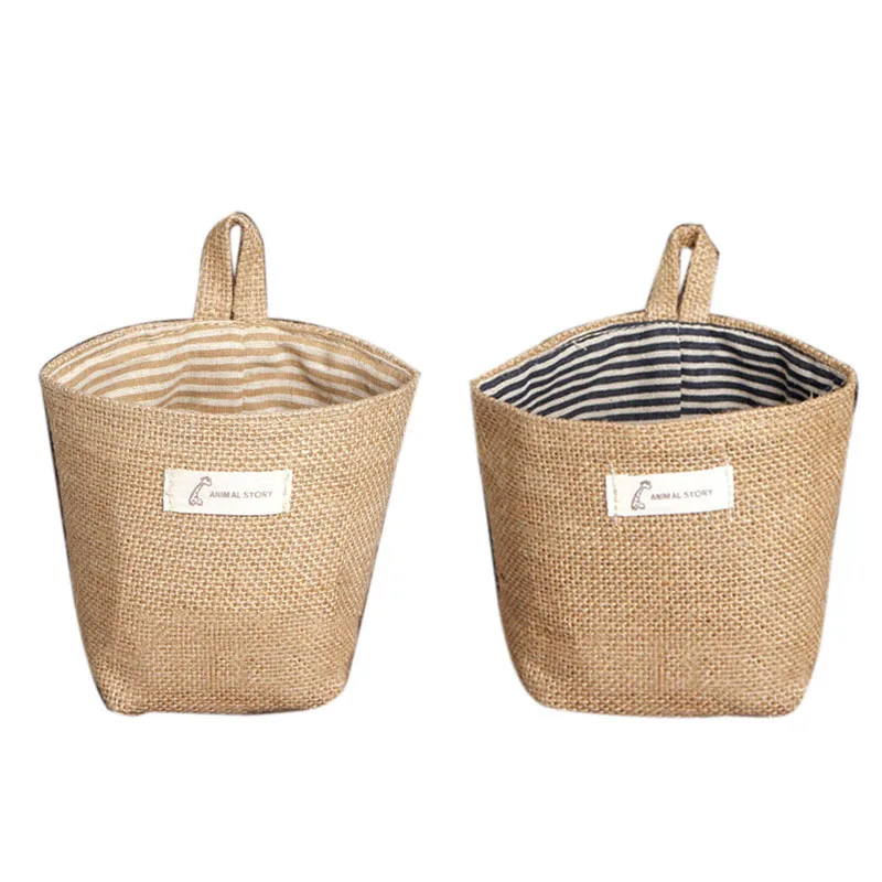 HAICAR Stripe Small Storage Sack Cloth Hanging Non Woven Storage Basket Bag drop shipping m20
HAICAR Stripe Small Storage Sack Cloth Hanging Non Woven Storage Basket Bag drop shipping m20