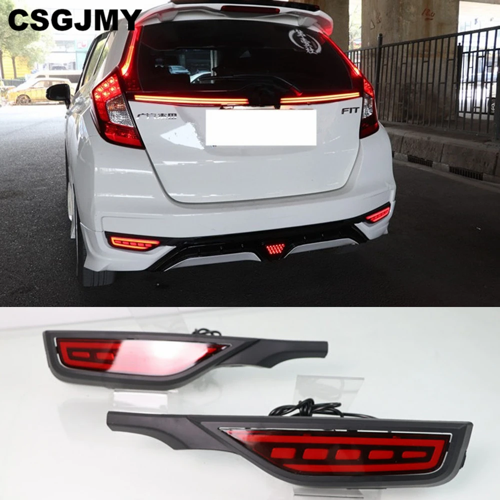 CSGJMY 2PCS Rear Fog Lamp 12V Car LED Rear Bumper Light Brake Light Flowing Turn Signal Reflector For Honda Fit Jazz 2018 2019
CSGJMY 2PCS Rear Fog Lamp 12V Car LED Rear Bumper Light Brake Light Flowing Turn Signal Reflector For Honda Fit Jazz 2018 2019