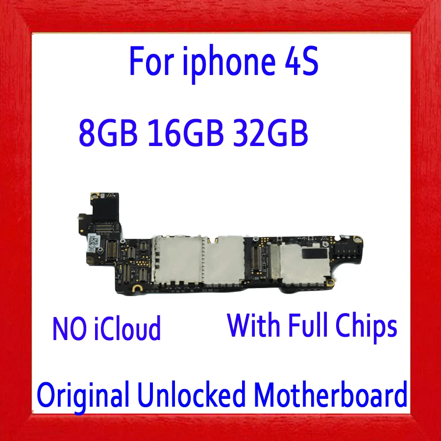 100% Original unlocked for iphone 4S Motherboard with Full Chips,for iphone 4S Mainboard with IOS System,8GB / 16GB / 32GB
100% Original unlocked for iphone 4S Motherboard with Full Chips,for iphone 4S Mainboard with IOS System,8GB / 16GB / 32GB