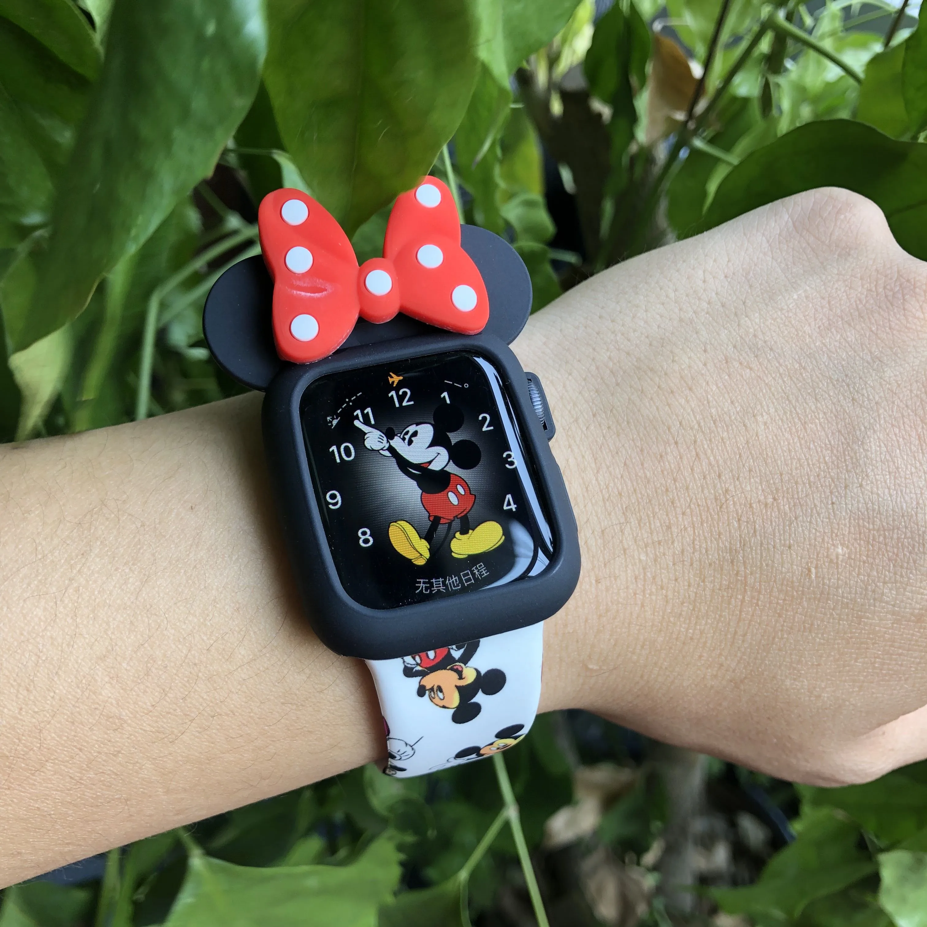 Мультяшный силиконовый чехол для apple watch series 5 1 2 3 4 милый защитный iWatch 38 мм 40 42 44