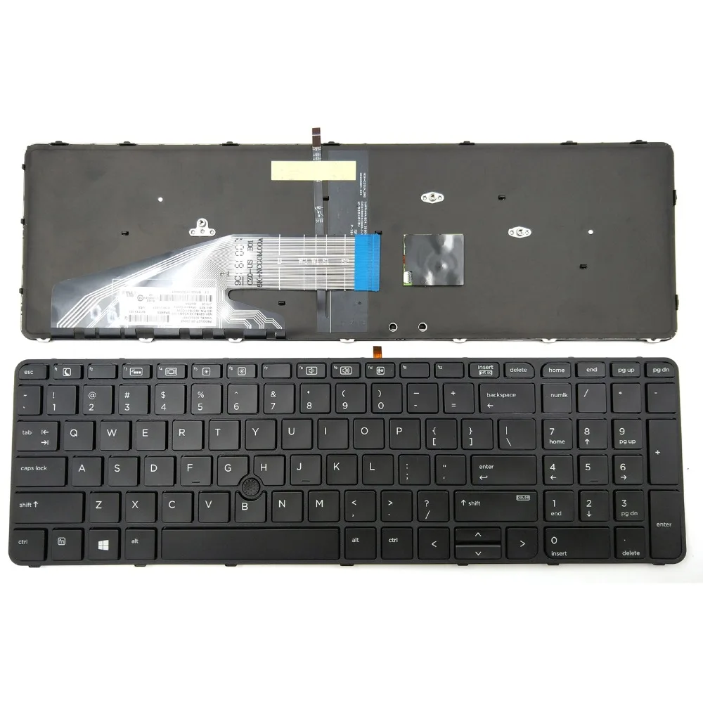 Новинка Клавиатура для ноутбука hp Probook 650 655 G2 серии американская с задней