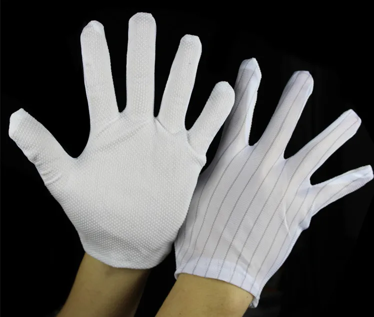 Anti-static gloves stripe Single side electrostatic gloves protective dust-proof electronics factory work gloves dust-free sulf
Anti-static gloves stripe Single side electrostatic gloves protective dust-proof electronics factory work gloves dust-free sulf
