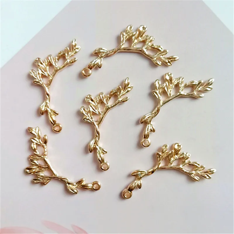 40pcs 1.6cm*3.7cm Fashion Metal Alloy KC Gold Color Branch Pendant Connectors Charms For DIY Jewelry Making
40pcs 1.6cm*3.7cm Fashion Metal Alloy KC Gold Color Branch Pendant Connectors Charms For DIY Jewelry Making