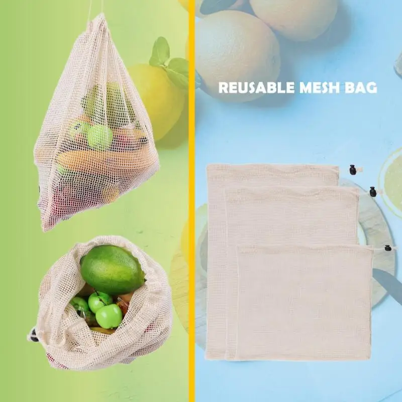 9pcs Reusable Cotton Mesh Produce Bags Fruit Vegetables Kitchen Storage Bag
9pcs Reusable Cotton Mesh Produce Bags Fruit Vegetables Kitchen Storage Bag