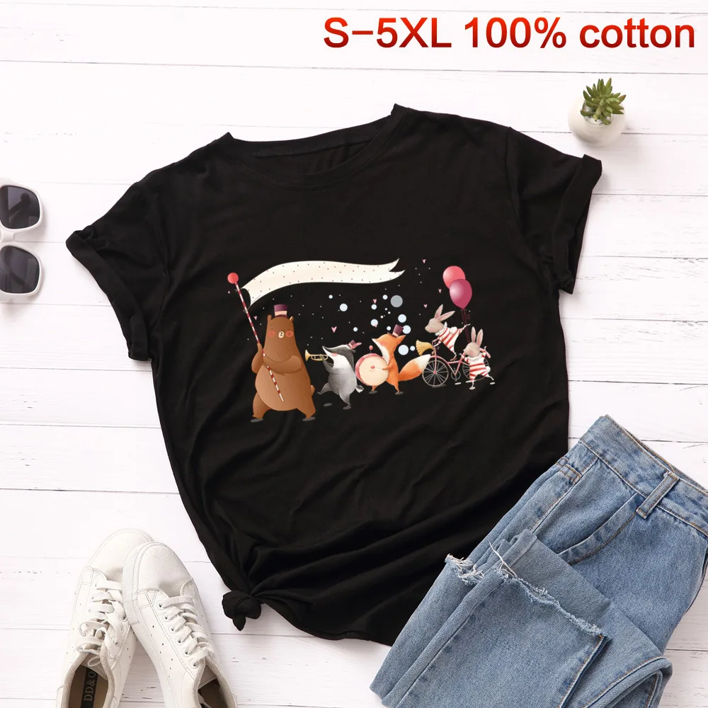 SINGRAIN Summer Funny Women T-shirt 100% cotton S-5XL Plus Large Size Fashion Tops Loose Casual Animal Print Female T shirt
SINGRAIN Summer Funny Women T-shirt 100% cotton S-5XL Plus Large Size Fashion Tops Loose Casual Animal Print Female T shirt