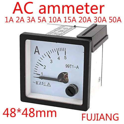 Pointer AC ammeter AC 0-5A 1A 2A 3A 5A 10A 15A 20A 30A 50A Analog Ammeter Panel AMP Current Meter Gauge 99T1 Amperemeter
Pointer AC ammeter AC 0-5A 1A 2A 3A 5A 10A 15A 20A 30A 50A Analog Ammeter Panel AMP Current Meter Gauge 99T1 Amperemeter