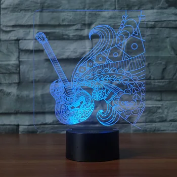 Artistic creative guitar shape multi-color night lamp 7 Changing Colors 3d illusion desk table light as decor or birthday gift
Artistic creative guitar shape multi-color night lamp 7 Changing Colors 3d illusion desk table light as decor or birthday gift