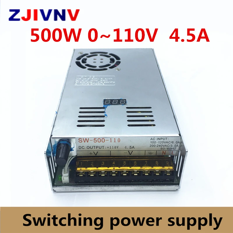 500 Вт импульсный источник питания Выход Регулируемый 0 ~ 110vdc 4.5A AC к DC SMPS для электроники светодиодные ленты дисплей цифровое напряжение
500 Вт импульсный источник питания Выход Регулируемый 0 ~ 110vdc 4.5A AC к DC SMPS для электроники светодиодные ленты дисплей цифровое напряжение
