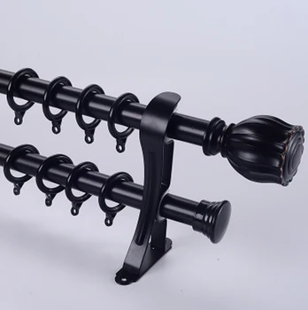 Quality Pure hand-made paint 28+28mm 1.125-IN dia. high density double curtain aluminum rods+Bud finials+brackets Good loading 
Quality Pure hand-made paint 28+28mm 1.125-IN dia. high density double curtain aluminum rods+Bud finials+brackets Good loading