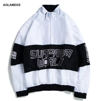 Aolamegs Men Casual Jacket Letters Printed Windbreaker Pullover Zipper Thin Autumn New Street Fashion Harajuku Men's Sportswear
Aolamegs Men Casual Jacket Letters Printed Windbreaker Pullover Zipper Thin Autumn New Street Fashion Harajuku Men's Sportswear