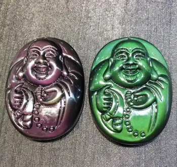 Natural Rainbow Eye Obsidian Maitreya Buddha Buddha Pendant Male and female King size color stone bag Buddha pendant o16#
Natural Rainbow Eye Obsidian Maitreya Buddha Buddha Pendant Male and female King size color stone bag Buddha pendant o16#