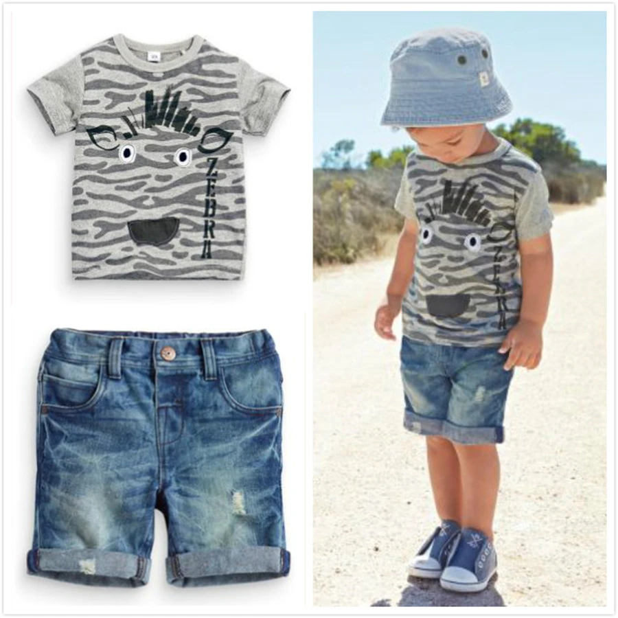 2019 Summer style Boy Clothes Set Kids Clothes Boys Clothing Short-sleeved T-shirt+Denim shorts 2 Pcs Outfit Set Children Suit
2019 Summer style Boy Clothes Set Kids Clothes Boys Clothing Short-sleeved T-shirt+Denim shorts 2 Pcs Outfit Set Children Suit