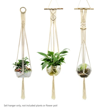 3 Style Macrame Plants Hanger 39 Inch 5 Legs Hook Flower Pot Holder String Hanging Rope Wall Art Home Garden Balcony Decoration
3 Style Macrame Plants Hanger 39 Inch 5 Legs Hook Flower Pot Holder String Hanging Rope Wall Art Home Garden Balcony Decoration