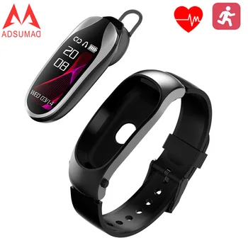 Bluetooth Headset and smart band two in one Talk bracelet Heart Rate Monitor Pedometer Smart watch band fitness tracker
Bluetooth Headset and smart band two in one Talk bracelet Heart Rate Monitor Pedometer Smart watch band fitness tracker