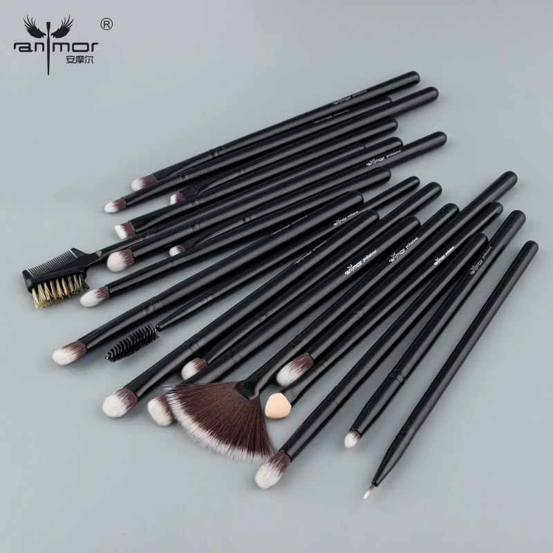 Anmor Professional Make Up Brushes High Quality Synthetic Hair Fan Eyeshadow Blending Brush For Makeup 19PCS/ Set Black Color
Anmor Professional Make Up Brushes High Quality Synthetic Hair Fan Eyeshadow Blending Brush For Makeup 19PCS/ Set Black Color