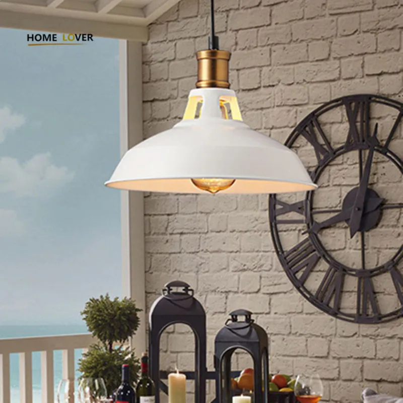 New Industrial retro style Art Pendant light black white Edison light bulb American village lamps Hanging Lamps luminaries
New Industrial retro style Art Pendant light black white Edison light bulb American village lamps Hanging Lamps luminaries