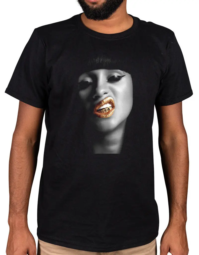 Cardi B Gold Grill T-shirt Hip Hop Bodak Yellow Money Moves Men T Shirt Great Quality Funny Man Cotton Trend
Cardi B Gold Grill T-shirt Hip Hop Bodak Yellow Money Moves Men T Shirt Great Quality Funny Man Cotton Trend