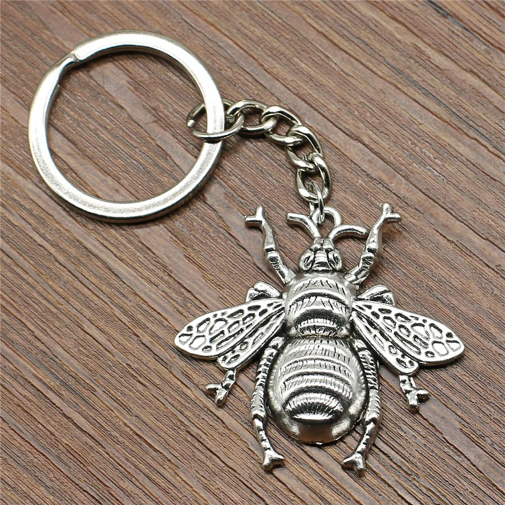 Keyring Bee Keychain 40x38mm Antique Silver New Fashion Handmade Metal KeyChain Souvenir Gifts For Women B10088
Keyring Bee Keychain 40x38mm Antique Silver New Fashion Handmade Metal KeyChain Souvenir Gifts For Women B10088
