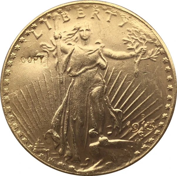 Оптовая продажа Реплика 1913 D копия монеты ST Gaudens 100% копировальный станок