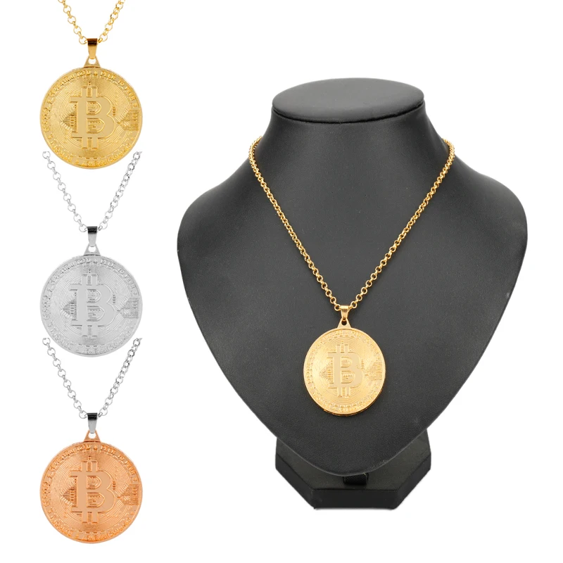 Fashion Jewelry Necklace Virtual Currency Bitcoin Necklace Coin Model Pendants Necklaces for Men Women Souvenir
Fashion Jewelry Necklace Virtual Currency Bitcoin Necklace Coin Model Pendants Necklaces for Men Women Souvenir