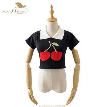 SISHION 2019 New Vintage Turn-Down Neck Short Sleeve Cherry Knitted Women Summer QY0269 Casual Ladies Knitted Tops
SISHION 2019 New Vintage Turn-Down Neck Short Sleeve Cherry Knitted Women Summer QY0269 Casual Ladies Knitted Tops